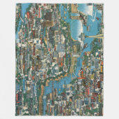 Niagara- Fallskarte Fleecedecke (Vorderseite)