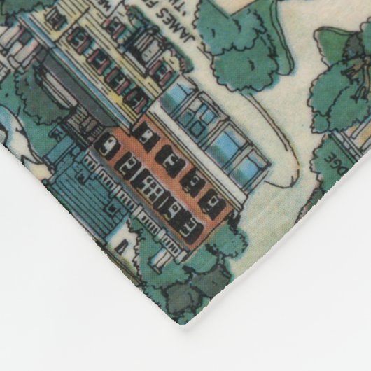 Niagara- Fallskarte Fleecedecke (Ecke)