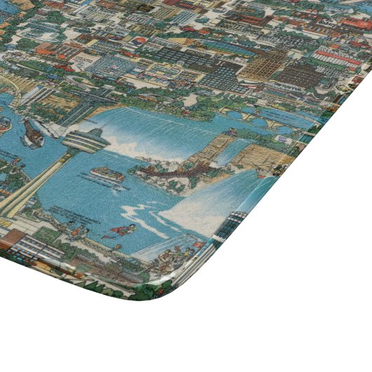 Niagara- Fallskarte Schneidebrett (Ecke)