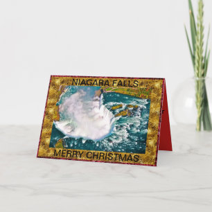 Niagara- Fallsluftschuß Weihnachtskarte Feiertagskarte