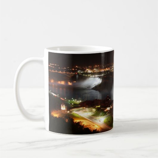 Niagara- Fallsnachtlichter Kaffeetasse (Links)