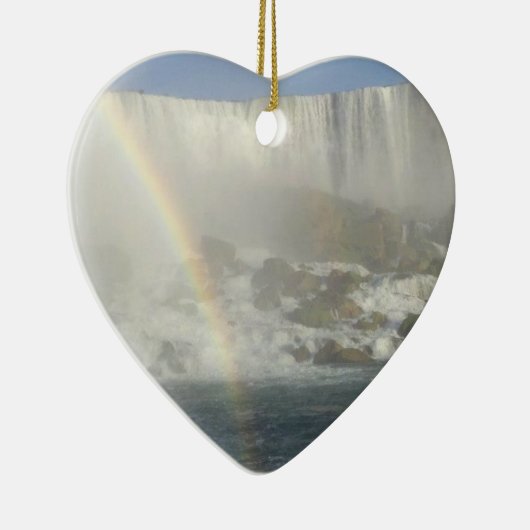 Niagara- Fallsregenbogen Keramik Ornament (Rechts)