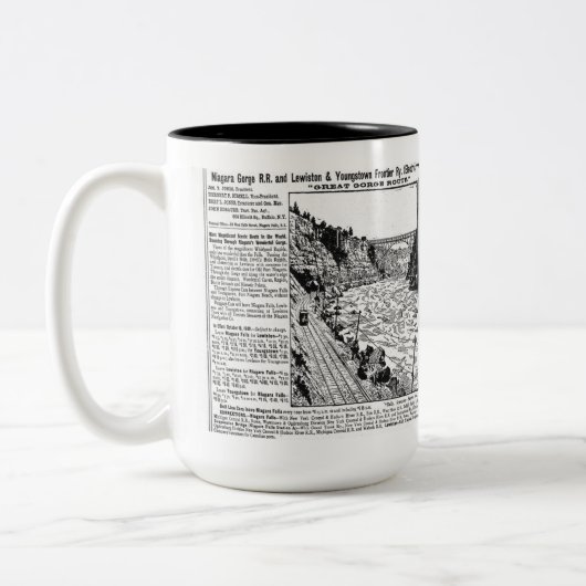 Niagara Gorge Railroad Zweifarbige Tasse (Links)