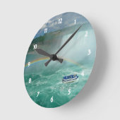 Niagara-Regenbogen Runde Wanduhr (Winkel)