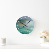Niagara-Regenbogen Runde Wanduhr (Zuhause)