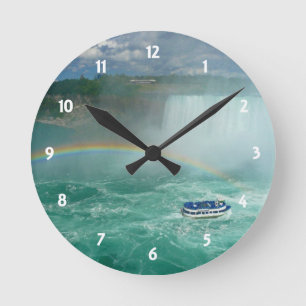 Niagara-Regenbogen Runde Wanduhr