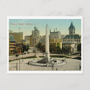 Niagara Square, Buffalo, NY Vintage-Postkarte Postkarte
