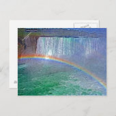Niagara Wasserfälle Regenbogen Postkarte (Vorne/Hinten)
