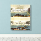 Niagarafälle, 1818 (Farbgravur) Leinwanddruck (Insitu (Holzboden))