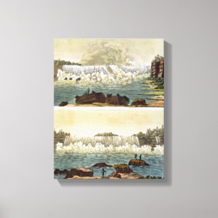 Niagarafälle, 1818 (Farbgravur) Leinwanddruck