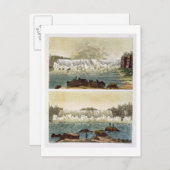 Niagarafälle, 1818 (Farbgravur) Postkarte (Vorne/Hinten)