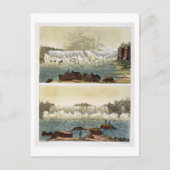 Niagarafälle, 1818 (Farbgravur) Postkarte (Vorderseite)