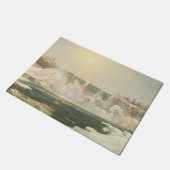 Niagarafälle im Winter (Eis im Wasser) Fußmatte (Schrägansicht)