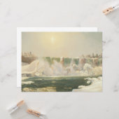 Niagarafälle im Winter (Eis im Wasser) Karte (Vorderseite/Rückseite Beispiel)