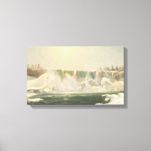 Niagarafälle im Winter (Eis im Wasser) Leinwanddruck (Vorderseite)