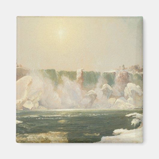 Niagarafälle im Winter (Eis im Wasser) Magnet (Vorne)