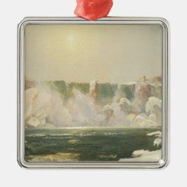 Niagarafälle im Winter (Eis im Wasser) Ornament Aus Metall