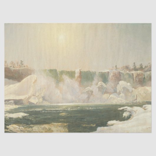 Niagarafälle im Winter (Eis im Wasser) Seidenpapier (Vorderseite)