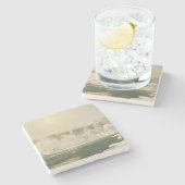 Niagarafälle im Winter (Eis im Wasser) Steinuntersetzer (Seitenansicht)