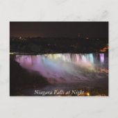 Niagarafälle in der Nacht Postkarte (Vorderseite)