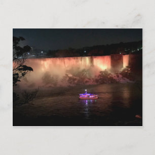 Niagra Falls in der Nacht Postkarte