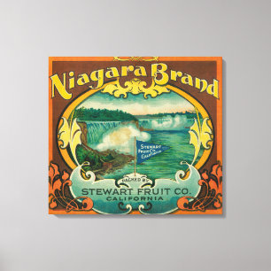 Niagra orange Aufkleber Leinwanddruck