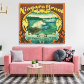 Niagra Orange Label Leinwanddruck (Insitu (Wohnzimmer))