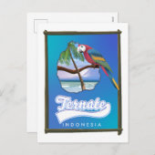 Nias Island Indonesia Reiseplan Feiertagspostkarte (Vorne/Hinten)