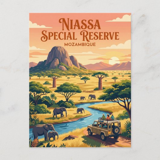 Niassa-Reservat Mosambik Postkarte (Vorderseite)