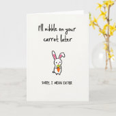 Nibble Carrot Funny Easter Card Karte (Gelbe Blume)