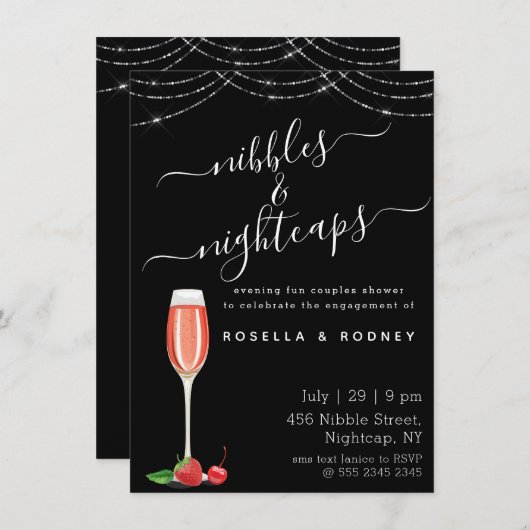 Nibbles Nightcapes Budget Paare Dusche Einladung (Vorne/Hinten)