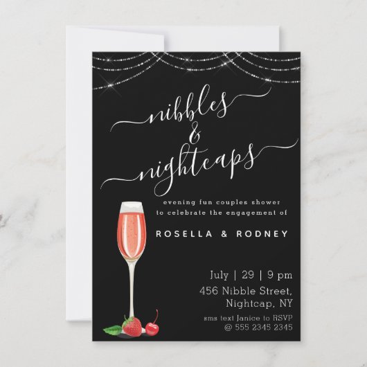 Nibbles Nightcapes Budget Paare Dusche Einladung (Vorderseite)