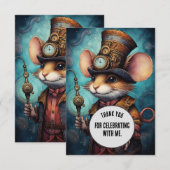 Nibblesworth Vielen Dank Steampunk Tier Custom Dankeskarte (Vorne/Hinten)