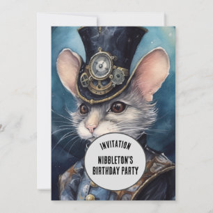 Nibbleton Steampunk Tier Benutzerdefinierter Name Einladung