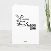 Nibbling Easter Girl Card Feiertagskarte (Rückseite)