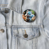 Nibbly - das blaue Eichhörnchen Button (Beispiel)