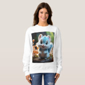 Nibbly - das blaue Eichhörnchen Sweatshirt (Vorne ganz)