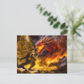 Nibelung hoard. Siegfried kämpft gegen Drache Postkarte (Stehend Vorderseite)