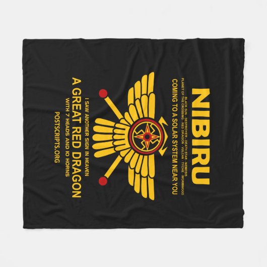 Nibiru - Planet des Kreuzes Fleecedecke (Vorderseite (Horizontal))