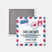 Nicaragua Air Mail Wedding Save the Date Magnet (Vorderseite/Rückseite)