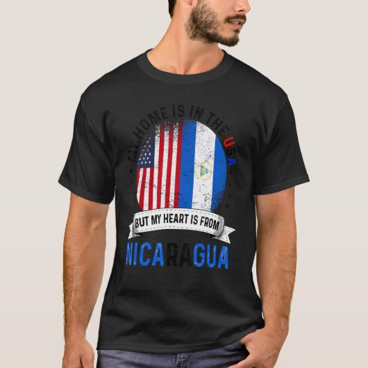 Nicaragua amerikanisches Patriot Herz ist aus Nica T-Shirt (Vorderseite)