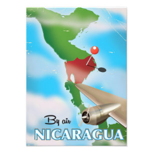 Nicaragua By Air Ferien Plakat Fotodruck