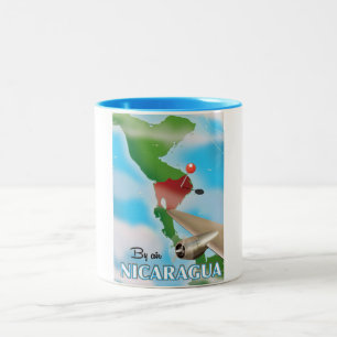 Nicaragua By Air Ferien Plakat Zweifarbige Tasse