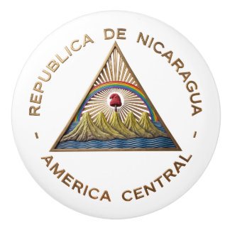 Nicaragua country flag symbol emblem coat arms emb keramikknauf
