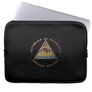 Nicaragua country flag symbol emblem coat arms emb laptopschutzhülle