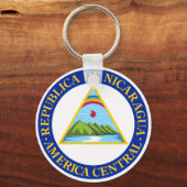 NICARAGUA - Fahne/Emblem/Wappen/Symbol Schlüsselanhänger (Vorderseite)