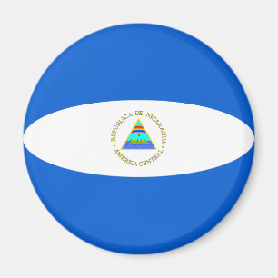 Nicaragua Fischaugen-Flagge-Magnet Magnet