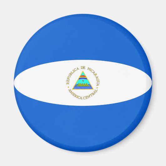 Nicaragua Fisheye Flag Magnet (Vorne)