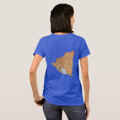 Nicaragua Flag and Map dk T - Shirt (Schwarz voll)