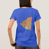 Nicaragua Flag and Map dk T - Shirt (Rückseite)
